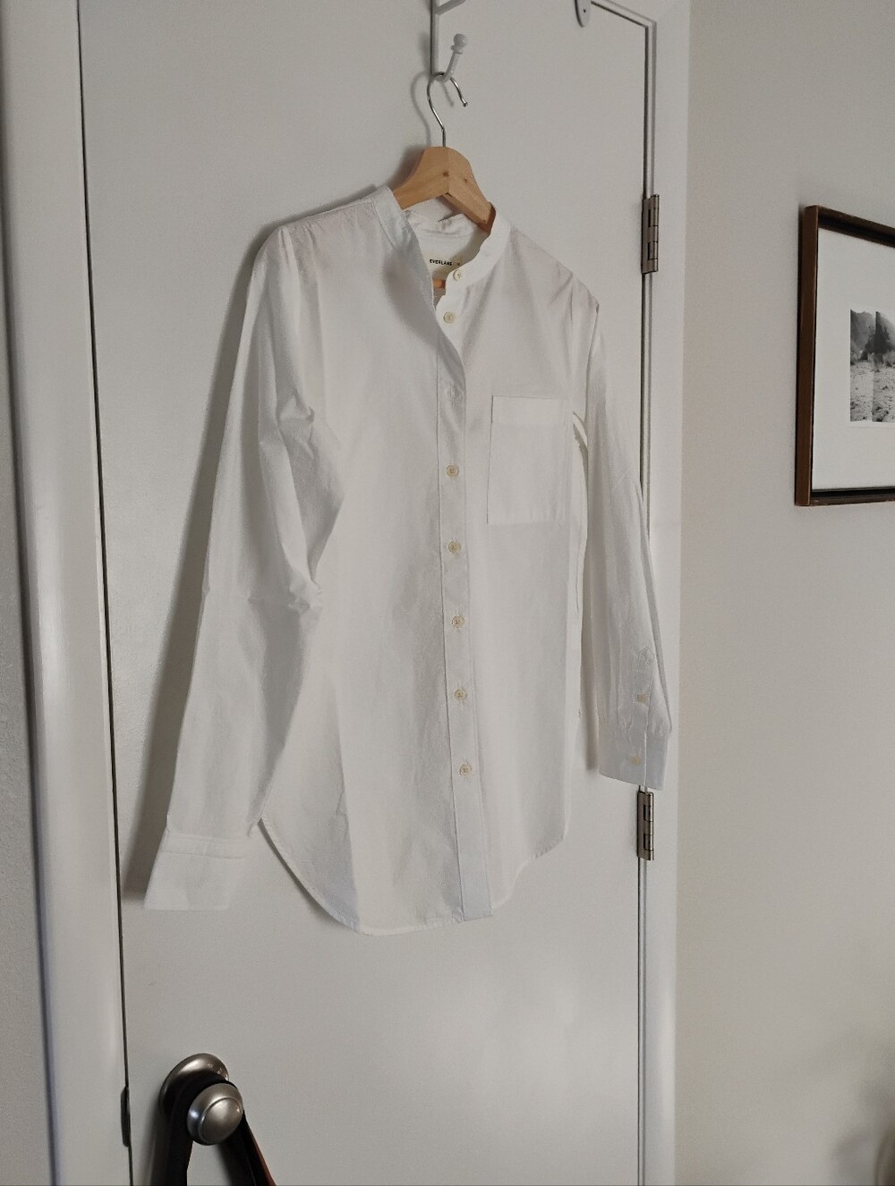 NWT Everlane Cotton Poplin Button Down Tunic Top- XXS, Crisp White
